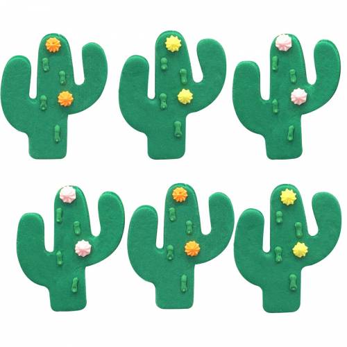 6 Decori Cactus - Zucchero 
