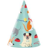 Contiene : 1 x 8 Cappellini compleanno Dog Party