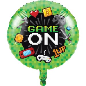 Pixel – Set Decorazione Compleanno 50 Pezzi Tema Gioco: Striscione, Palloncini, Cupcake Topper E Torta