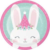 8 Piattini Coniglio Felice