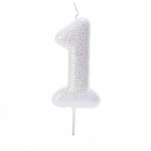 Candelina Iridescentee Numero 1 (7 cm) 