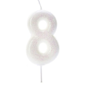 Candelina Iridescentee Numero 8 (7 cm)