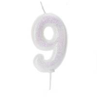 Candelina Iridescentee Numero 9 (7 cm)