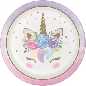 8 Piatti Unicorn Baby