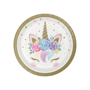 8 Piattini Unicorn Baby