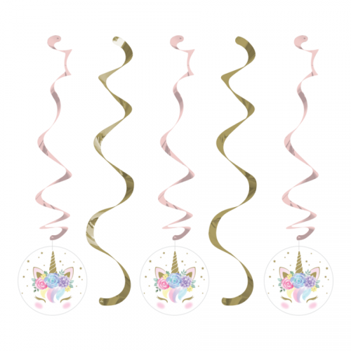 5 Ghirlande Spirale Unicorn Baby 