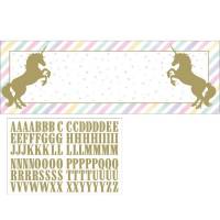 Striscione personalizzabile Unicorn Baby