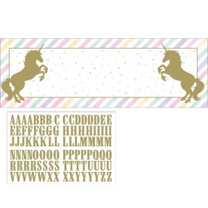 Striscione personalizzabile Unicorn Baby