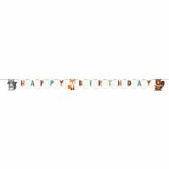 Ghirlanda Happy Birthday - Animali del Bosco