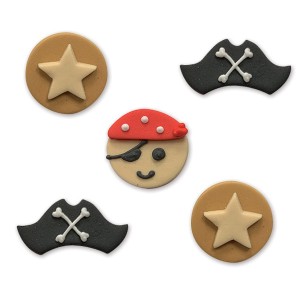 5 Decorazioni di zucchero Pirata