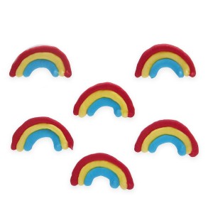 6 Decorazioni di zucchero Rainbow