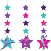 Contiene : 1 x 3 Decorazioni da appendere Spirali ginnastica Party