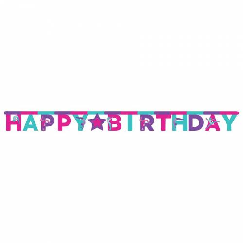 Ghirlanda Lettere Happy Birthday Ginnastica Party 