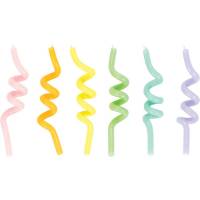 6 Candele Spirale Pastello