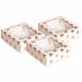 3 Scatolette per Torte/Dolci a Pois - Rosa Gold. n1
