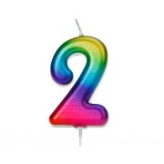 Candela Rainbow Numero 2 - 7 cm