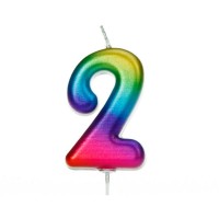 Candela Rainbow Numero 2 - 7 cm
