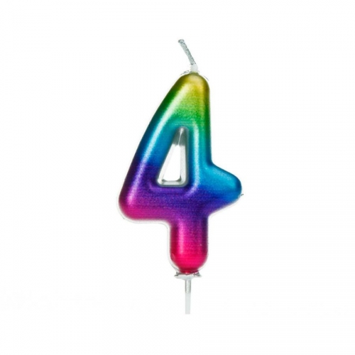 Candela Rainbow Numero 4 - 7 cm 