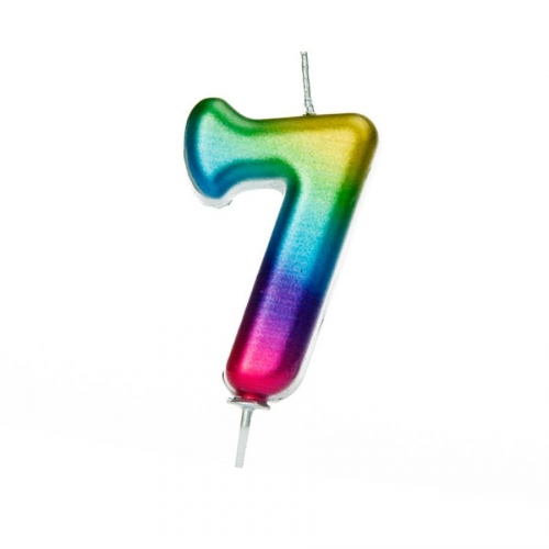 Candela Rainbow Numero 7 - 7 cm 