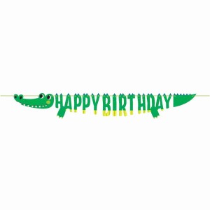 Ghirlanda Scritta Happy Birthday Croco Party