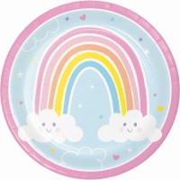 Contiene : 1 x 8 Piatti Arcobaleno felice