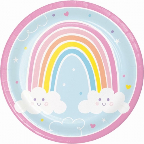 8 Piatti Arcobaleno felice 