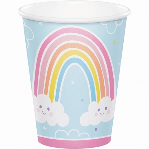 8 Bicchieri Arcobaleno felice 
