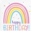 Contient : 1 x 16 Tovaglioli piccoli Happy Birthday Arcobaleno felice