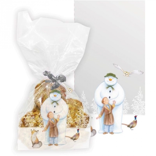 20 Sacchetti di cellophane - Pupazzo di neve 