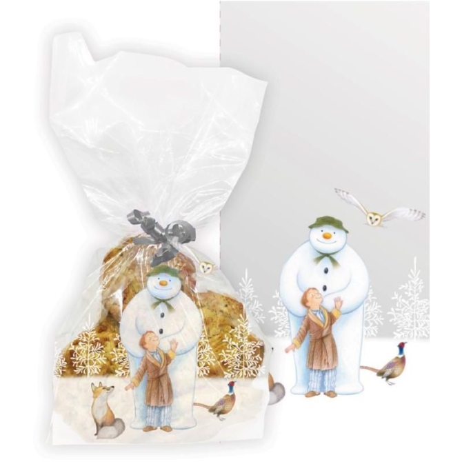 20 Sacchetti di cellophane - Pupazzo di neve 