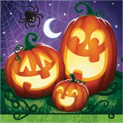 16 Tovaglioli a forma di zucca sorridente