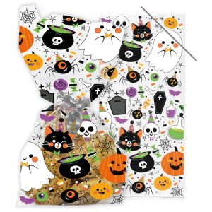 20 buste regalo in cellophane per Halloween - Kawai