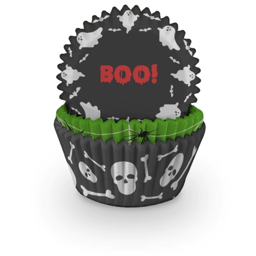 75 contenitori per cupcake di Halloween - BOO 