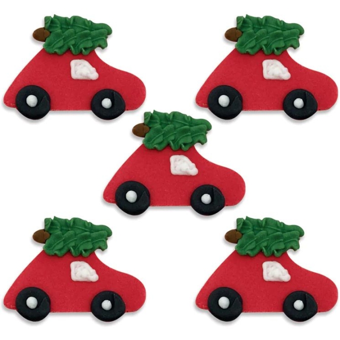 5 decorazioni natalizie per auto - Zucchero 