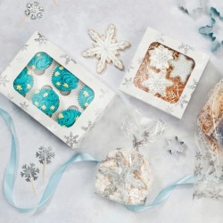 Scatola da 6 Cupcakes - Fiocco di neve. n1