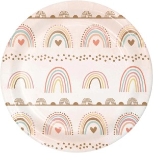 8 Piccoli piatti arcobaleno Boho