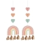 2 decorazioni pendenti Tassel Boho Rainbow images:#0