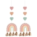 2 decorazioni pendenti Tassel Boho Rainbow. n1