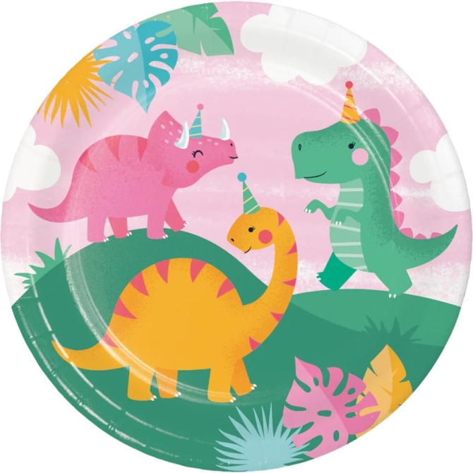8 piatti Dino Girl 