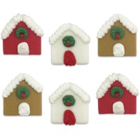6 decorazioni di zucchero Villaggio di Natale