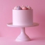 Alzatina per torta rosa piccola - 23,5 cm