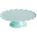 Alzatina per torta verde menta ondulata - 27,5 cm. n1