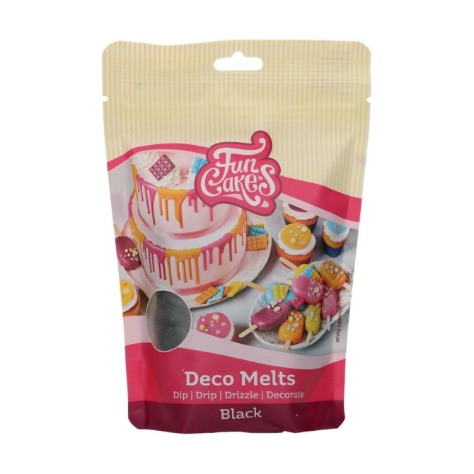 Funcakes dischetti decorativi da sciogliere neri - 250g 