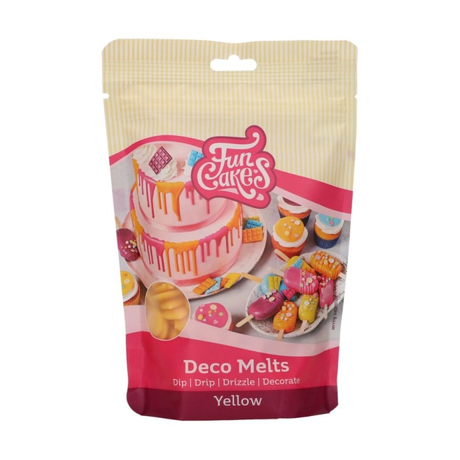 Funcakes dischetti decorativi da sciogliere gialli - 250g 