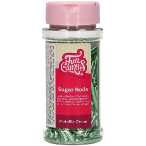 FunCakes Metallic Sugar Rods XL Verde - 70g