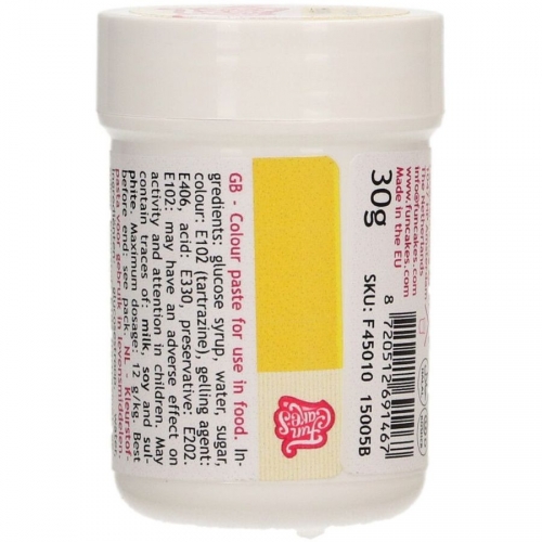 FunCakes Pasta Colorante Alimentare FunColours - Giallo 30g 