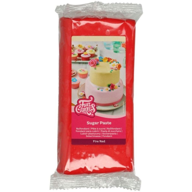 FunCakes Pasta di zucchero Rosso - 1kg 