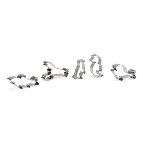 Set da 5 formine tagliabiscotti Animali marini 