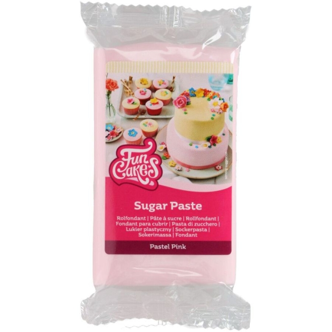 FunCakes Pasta di zucchero Rosa Pastello - 250 g 