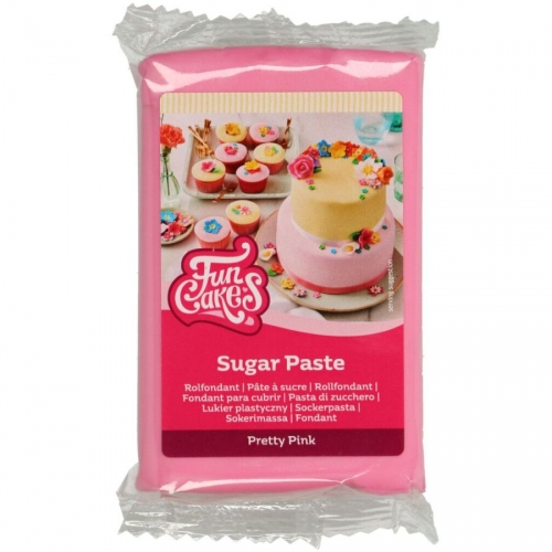 FunCakes Pasta di zucchero Rosa Acceso - 250 g 